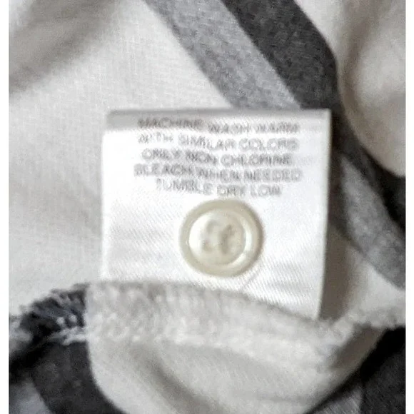Cremieux Classics Polo Shirt Men's Size XL White with Black and Grey Stripes EUC - Picture 8 of 9